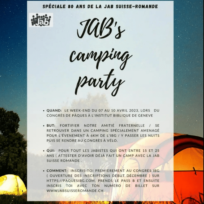 JAB Camping Party